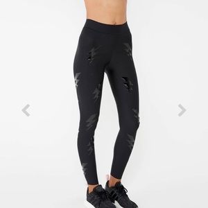 ULTRACOR Premium Lux Lightening Bolt Leggings | Black | EUC | Size XS